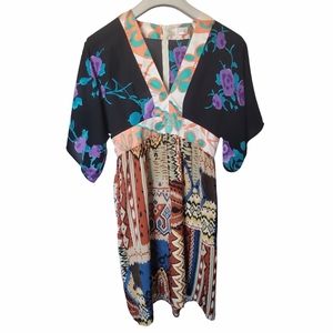 Multi Color 100% Silk Bela Dress